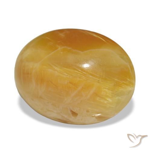 Opale naturale dorato da 2,97 ct, taglio ovale, opaco