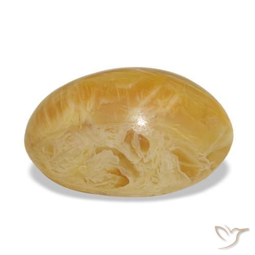 Opale naturale dorato da 2,97 ct, taglio ovale, opaco