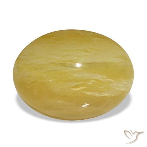 Opale naturale giallo da 4,31 ct, taglio ovale, opaco