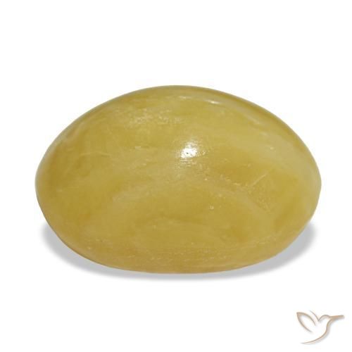 Opale naturale giallo da 4,31 ct, taglio ovale, opaco