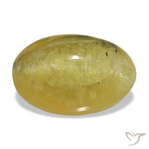 5.25ct giallo opale, ovale, opaco