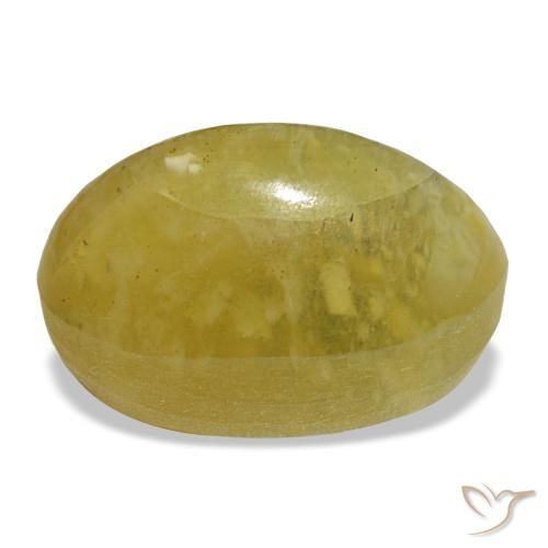 Opale naturale giallo da 5,25 ct, taglio ovale, opaco