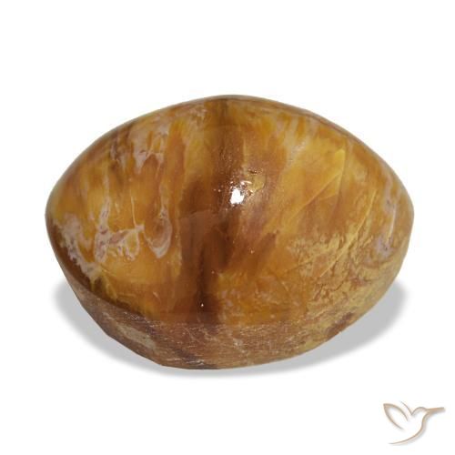 Opale naturale marrone da 5,76 ct, taglio ovale, opaco
