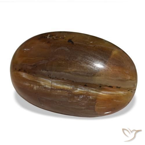 Opale naturale marrone da 26,12 ct, taglio ovale, opaco