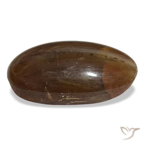 Opale naturale marrone da 26,12 ct, taglio ovale, opaco