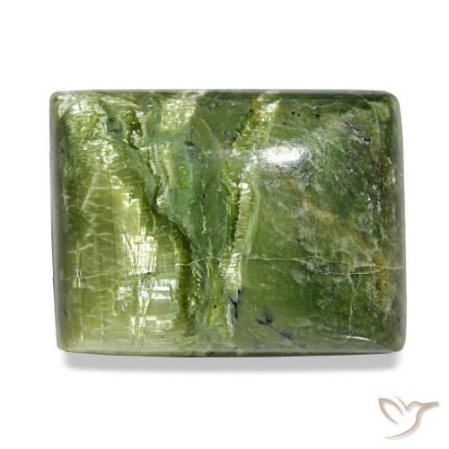 Opale naturale verde da 25,23 ct, baguette, opaco