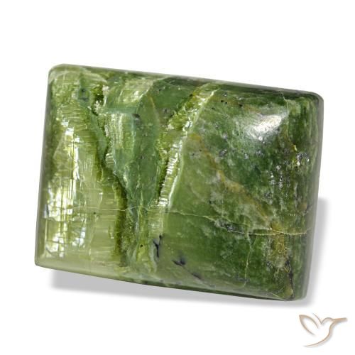 Opale naturale verde da 25,23 ct, baguette, opaco