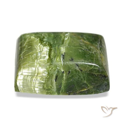 Opale naturale verde da 25,23 ct, baguette, opaco