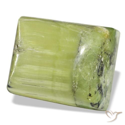 Opale naturale verde da 28,65 ct, baguette, opaco