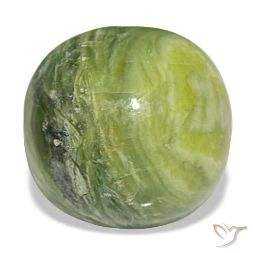 Opale naturale verde da 16,79 ct, taglio a cuscino, opaco