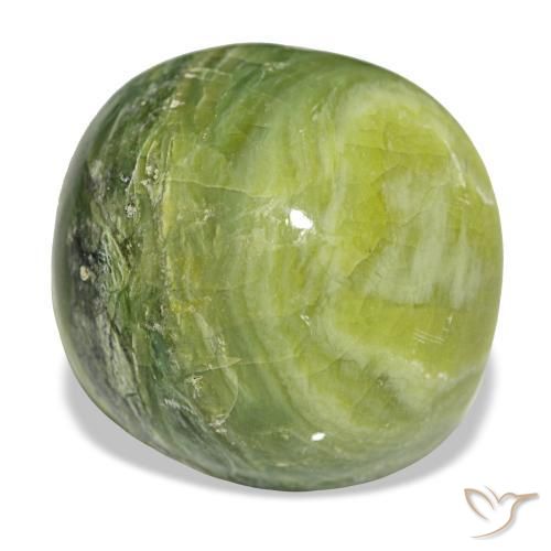 Opale naturale verde da 16,79 ct, taglio a cuscino, opaco