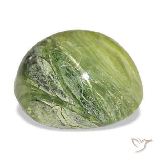 Opale naturale verde da 16,79 ct, taglio a cuscino, opaco