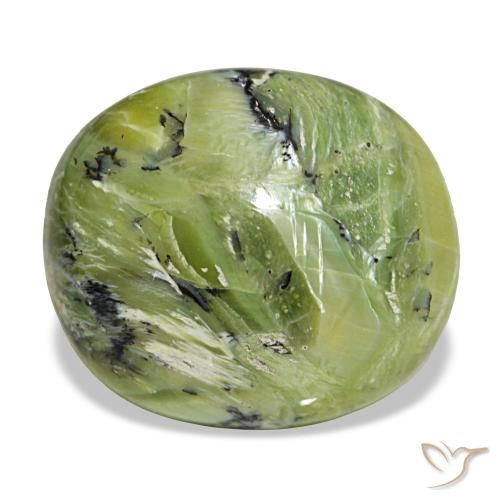 Opale naturale verde da 17,19 ct, taglio ovale, opaco