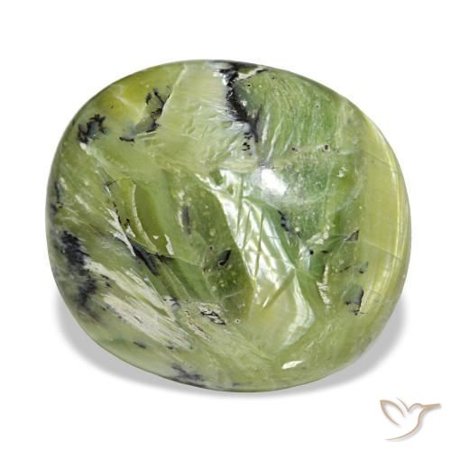 Opale naturale verde da 17,19 ct, taglio ovale, opaco