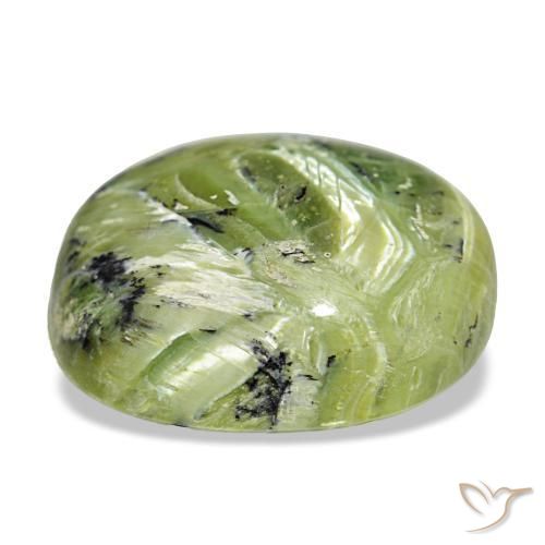 Opale naturale verde da 17,19 ct, taglio ovale, opaco