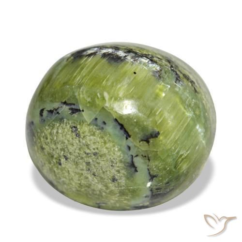 Opale naturale verde da 6,61 ct, taglio ovale, opaco