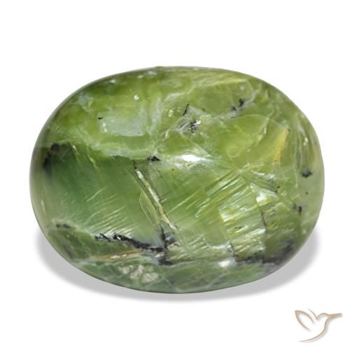 Opale naturale verde da 14,55 ct, taglio ovale, opaco