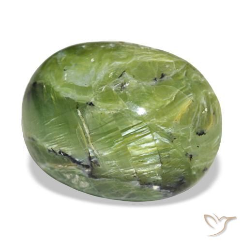 Opale naturale verde da 14,55 ct, taglio ovale, opaco