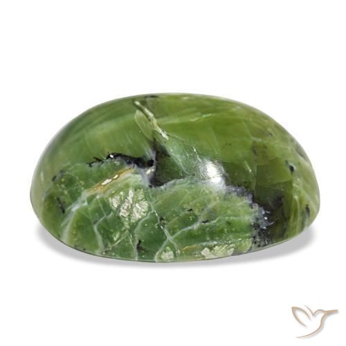 Opale naturale verde da 14,55 ct, taglio ovale, opaco