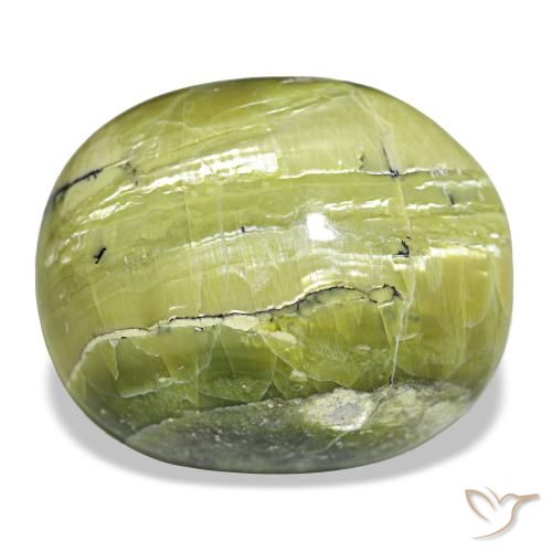 Opale naturale verde da 38,88 ct, taglio ovale, opaco