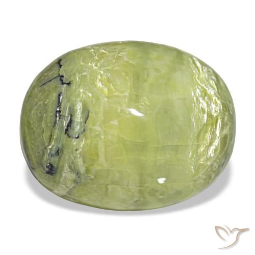 Opale naturale verde da 14,90 ct, taglio ovale, opaco