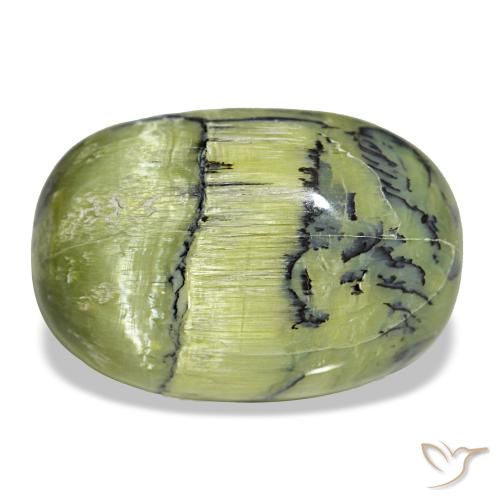 Opale naturale verde da 21,84 ct, taglio ovale, opaco