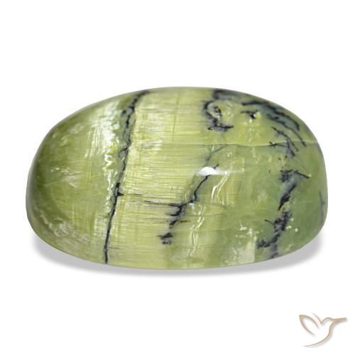 Opale naturale verde da 21,84 ct, taglio ovale, opaco