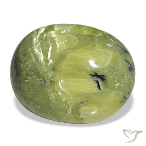 Opale naturale verde da 21,92 ct, taglio ovale, opaco
