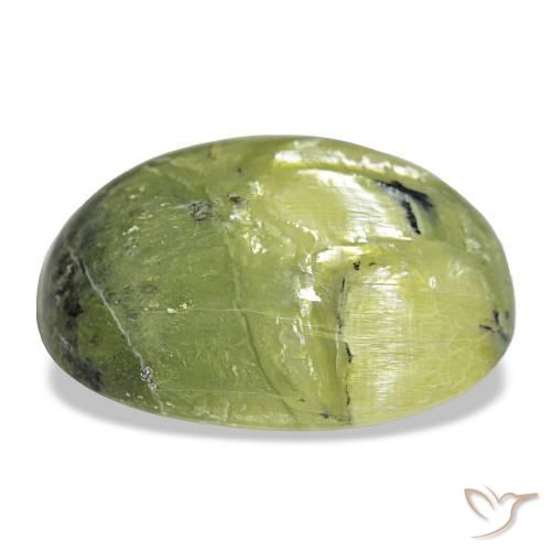 Opale naturale verde da 21,92 ct, taglio ovale, opaco