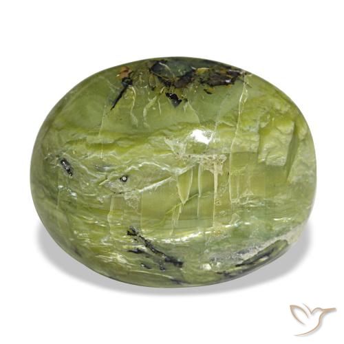 Opale naturale verde da 11,26 ct, taglio ovale, opaco