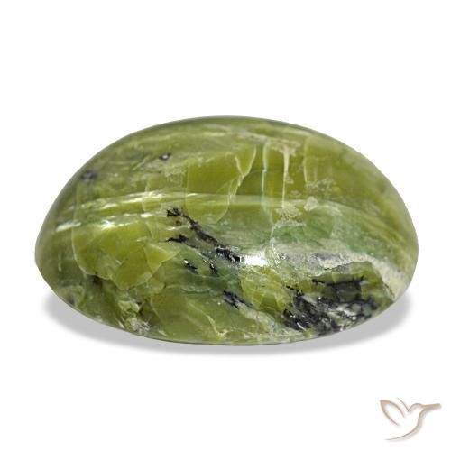 Opale naturale verde da 11,26 ct, taglio ovale, opaco