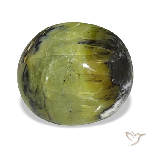 Opale naturale verde da 7,49 ct, taglio ovale, opaco