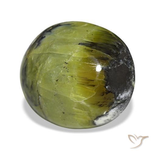 Opale naturale verde da 7,49 ct, taglio ovale, opaco