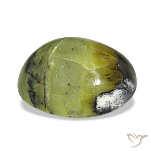 Opale naturale verde da 7,49 ct, taglio ovale, opaco
