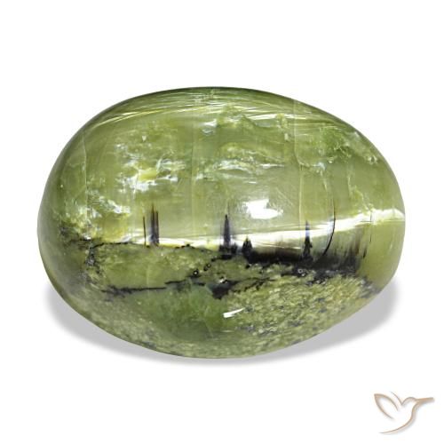 Opale naturale verde da 8,44 ct, taglio ovale, opaco
