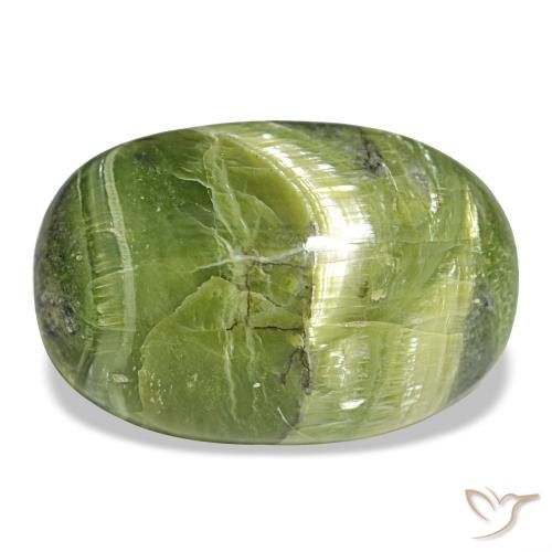 Opale naturale verde da 16,99 ct, taglio ovale, opaco