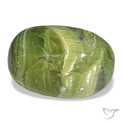Opale naturale verde da 16,99 ct, taglio ovale, opaco