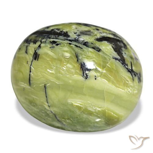 Opale naturale verde da 24,01 ct, taglio ovale, opaco