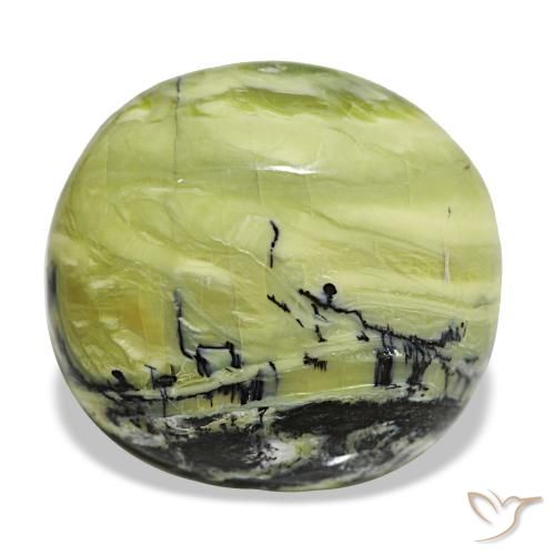 Opale naturale verde da 18,52 ct, taglio a cuscino, opaco