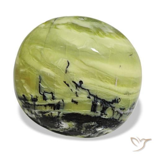 Opale naturale verde da 18,52 ct, taglio a cuscino, opaco
