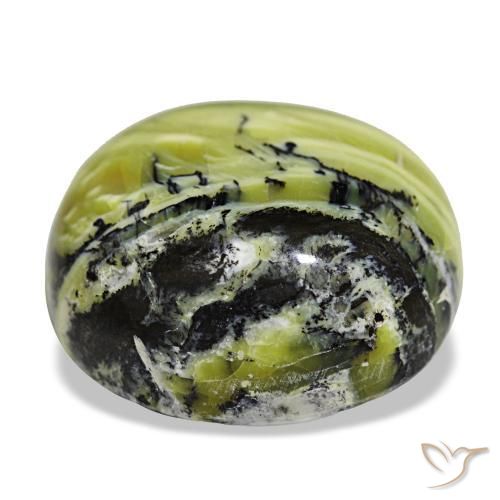 Opale naturale verde da 18,52 ct, taglio a cuscino, opaco