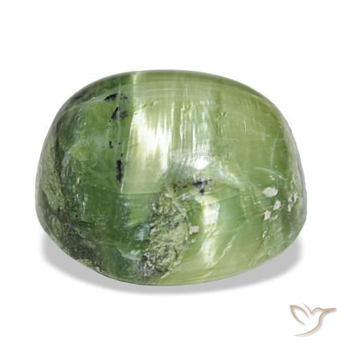 Opale naturale verde da 9,37 ct, taglio a cuscino, opaco