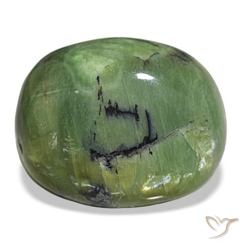 Opale naturale verde da 18,89 ct, taglio a cuscino, opaco