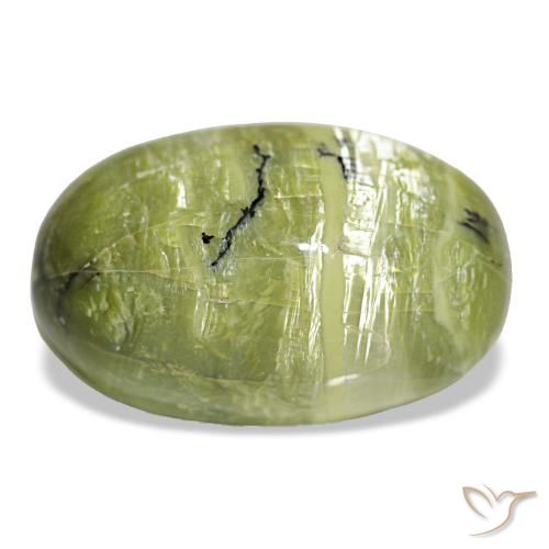 Opale naturale verde da 8,46 ct, taglio ovale, opaco