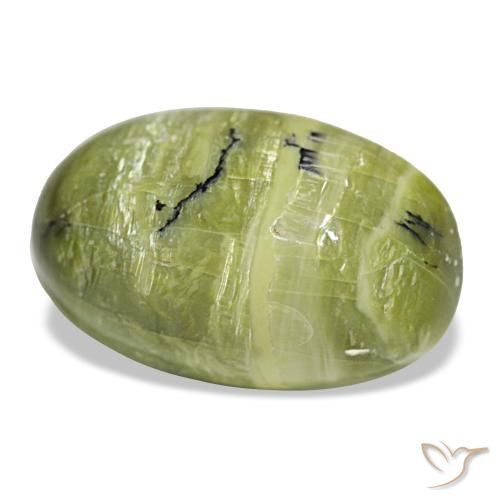 Opale naturale verde da 8,46 ct, taglio ovale, opaco