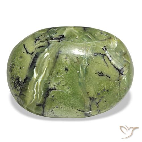 Opale naturale verde da 21,32 ct, taglio ovale, opaco
