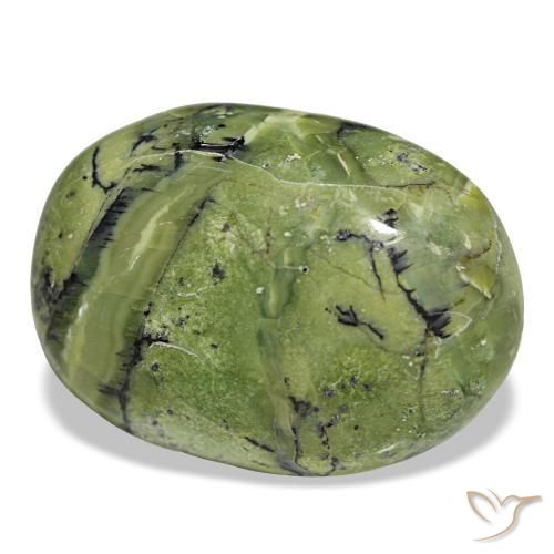 Opale naturale verde da 21,32 ct, taglio ovale, opaco