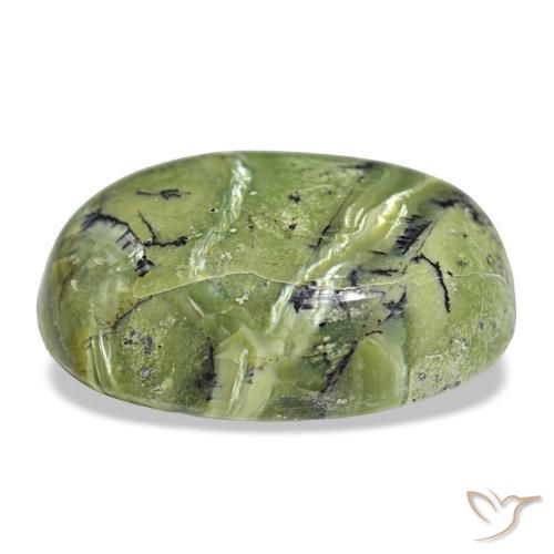 Opale naturale verde da 21,32 ct, taglio ovale, opaco