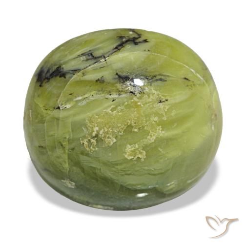 Opale naturale verde da 6,63 ct, taglio ovale, opaco