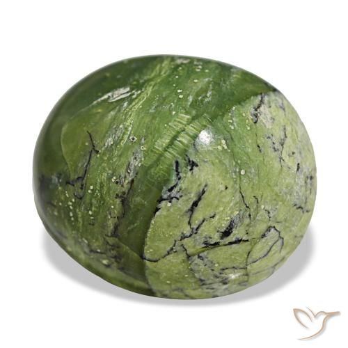 Opale naturale verde da 11,27 ct, taglio ovale, opaco